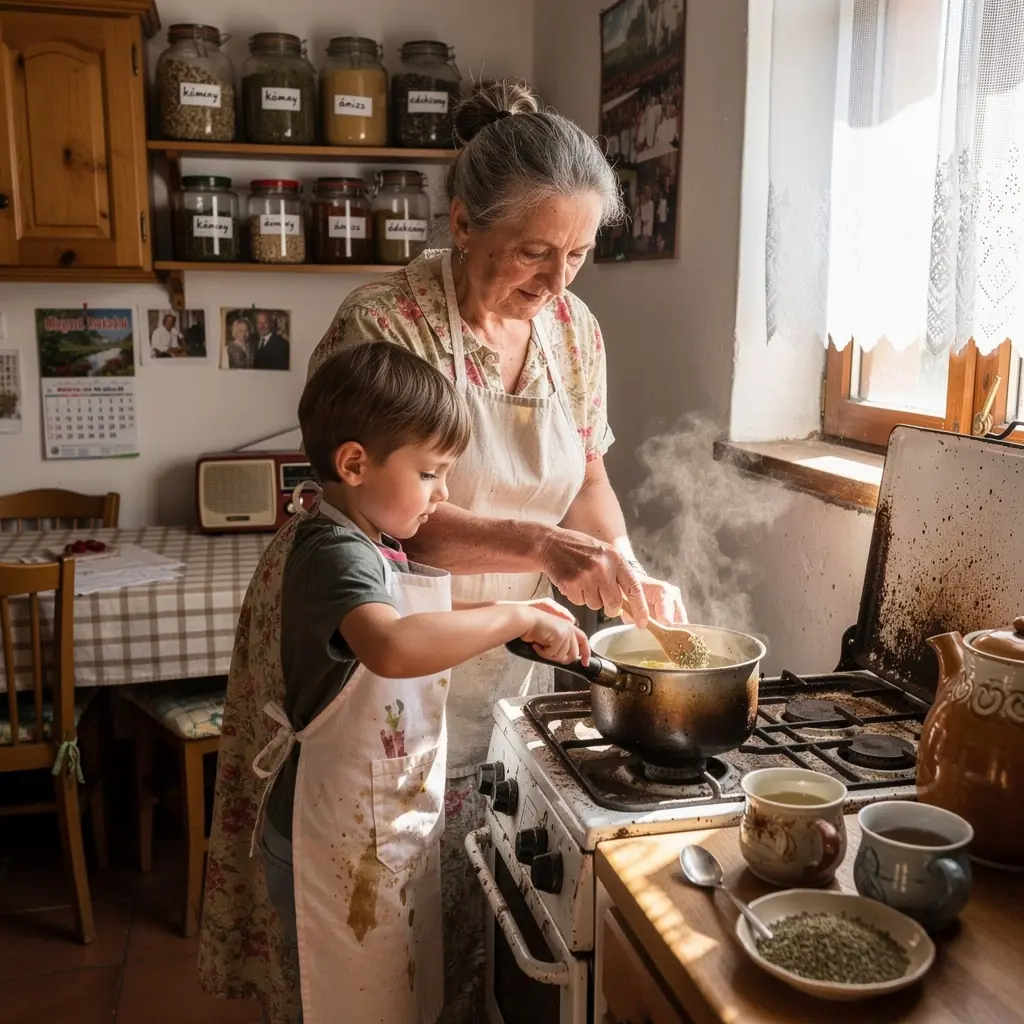 Illatos édeskömény tea, amelyben az ánizs íze dominál.